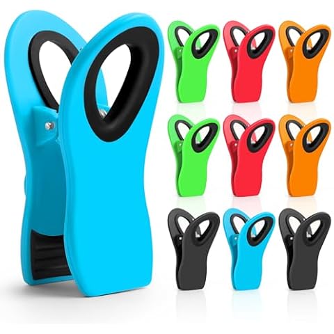 Jetmore 10 Pack Chip Clips, Bag Clips, Chip Clips Bag Clips Food Clips, Bag Clips for Food Storage, Kitchen Clips, Clips for Food Packages, Snack Clips, Chip Clip Cover
