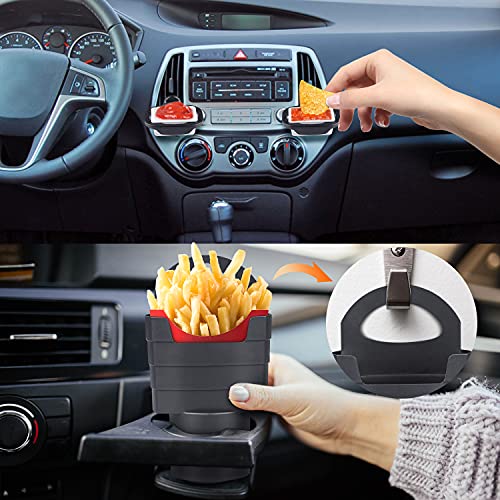 Fowecelt 3 Piece Chip Fries Cup Holder Car Sauce Holder Car Fries Holder Dip and Sauce Holder Clip Set - Image 6