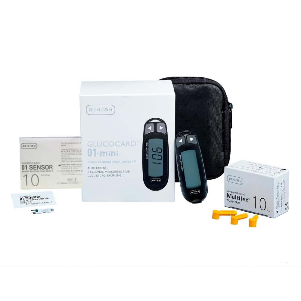 ARKRAY Max 01 Mini Blood Glucose Monitor with 10 Strips | Japanese Technology-image-48