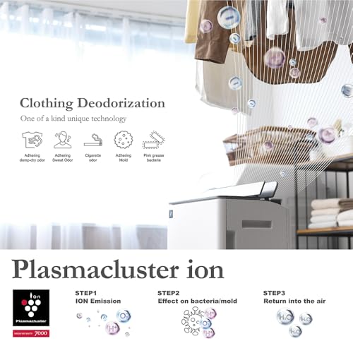 Image of Sharp Dehumidifier with Plasmacluster, Dual Louver, Wide Airflow, Spot Drying, Shoes Drying, Area Cover - 830 ft, DW-T30HM-W