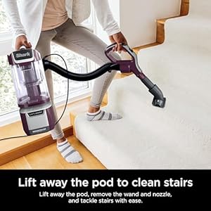 Shark LA702 Rotator Pet Lift-Away ADV Upright Vacuum with DuoClean PowerFins HairPro & Odor Neutralizer Technology, Wine Purple Shark LA702 Rotator Pet Lift Away ADV Upright Vacuum with DuoClean PowerFins HairPro Odor Neutralizer Technology Wine Purple