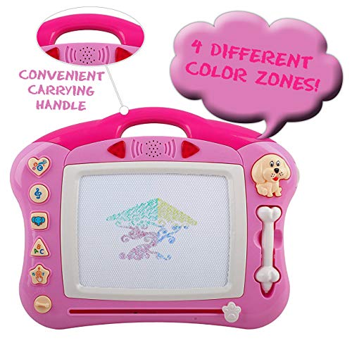 image for CoolToys Magnetic Drawing Board for Kids - 4 Color Zone Erasable Magna