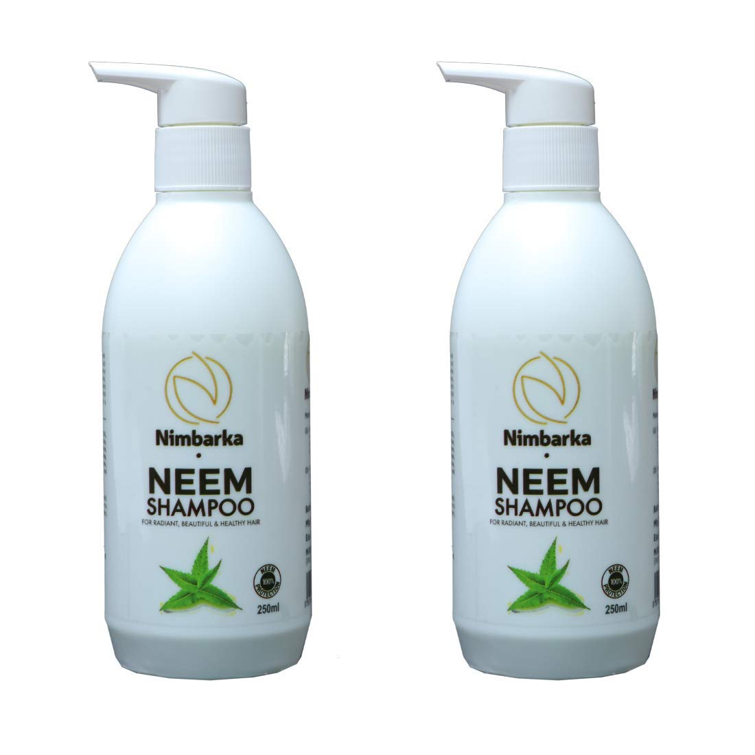 Nimbarka Neem Shampoo - 250ml( PACK OF 2) | Made with FRESH Neem Leaves, Anti-Dandruff, Anti-Bacterial Ayurvedic Shampoo