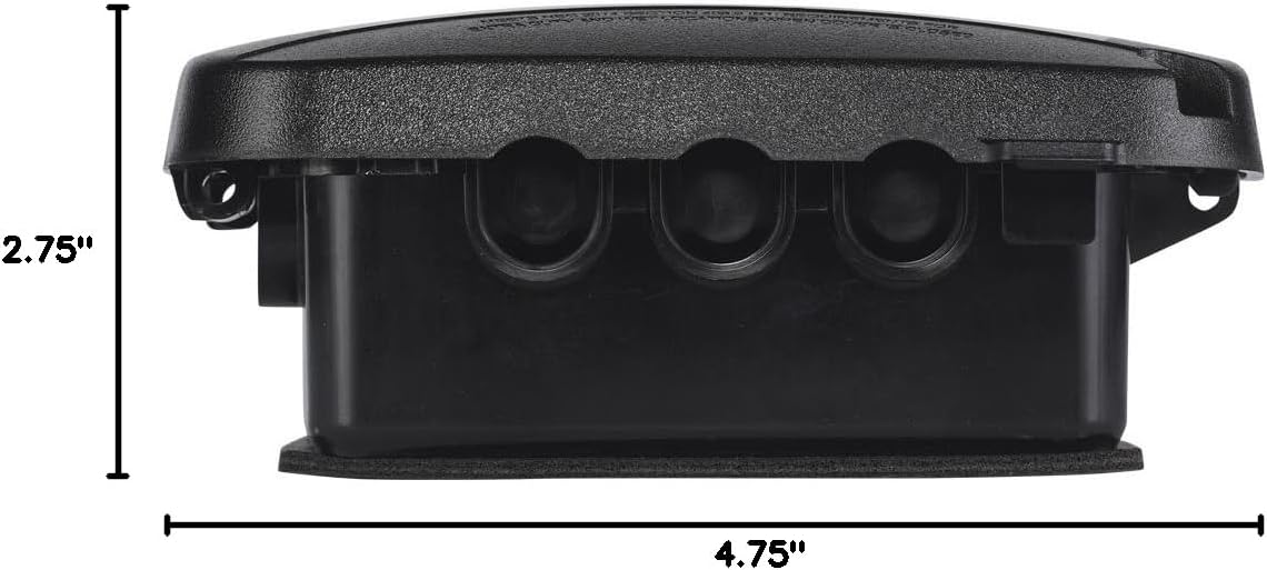 Intermatic WP5100BL Extra Duty Plastic Weatherproof Cover, 2.75-Inch Single Gang, Black