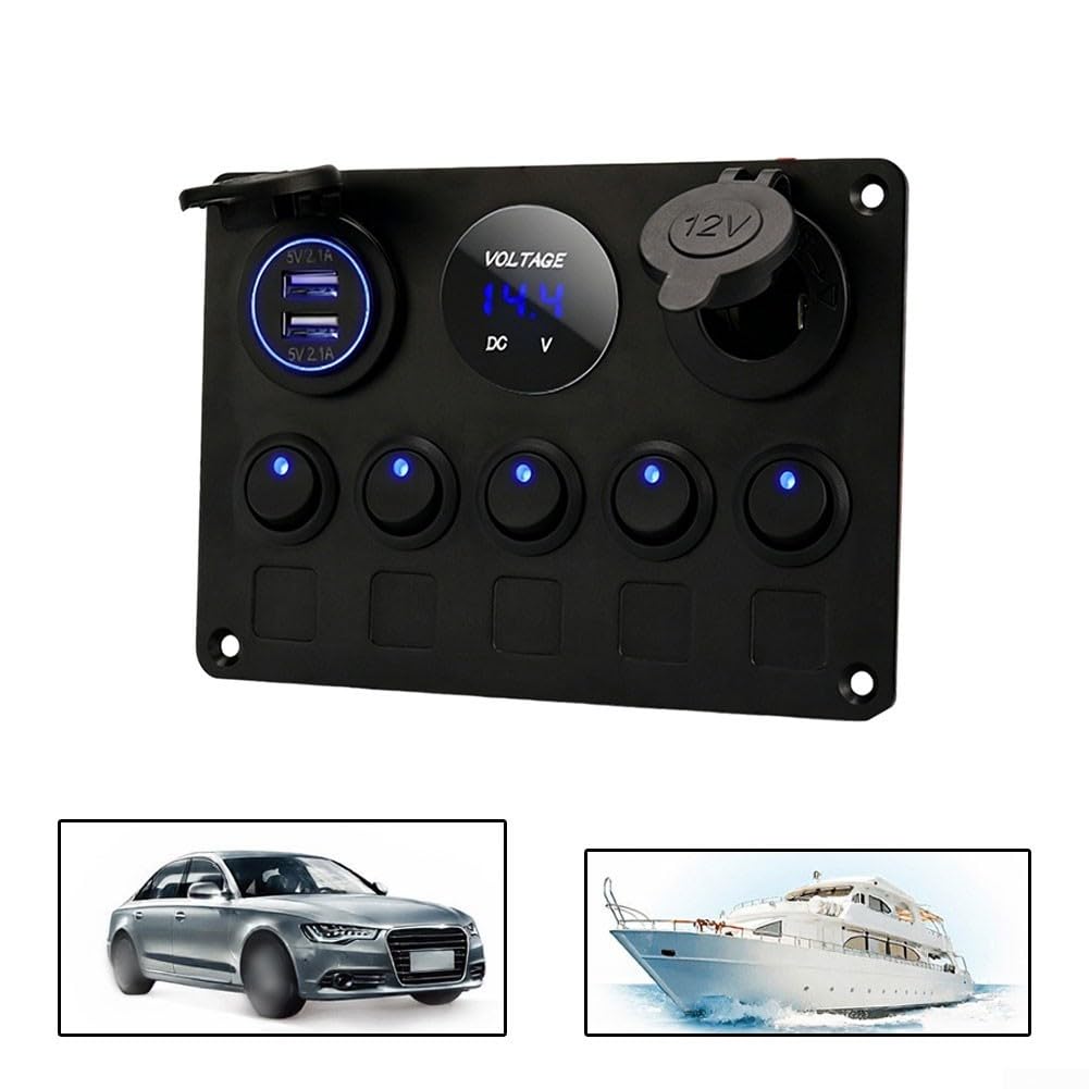 Panneau Aluminium Imperméable IP65 avec Voltmètre(waterproof switch)