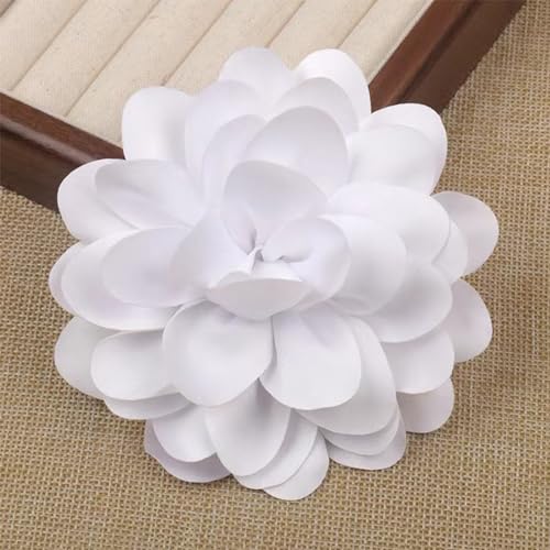 Image of Brooches for Women Large Light Blue Camellia Flower Denim Lapel Pins Wedding Party Promance Dance Dress Clothes Costume Jewelry Christmas Stocking Stuffers
