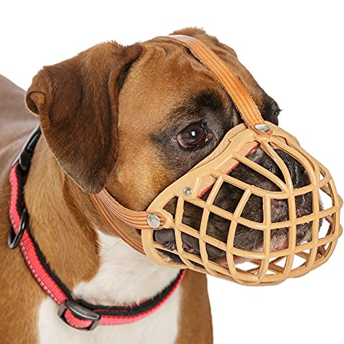 Safe Baskerville Wide Fit Muzzle, Size 12, For Broad Nosed Dogs, Boxer, Rottweilers, Breathable, Dog Can Pant And Drink, Prevents Biting, Dog Training Muzzle For Medium And Large Dogs #TOP1