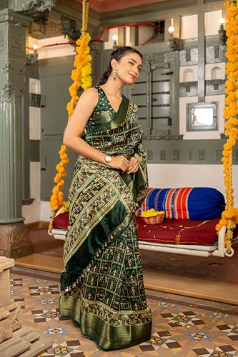 Image of MIRCHI FASHION Saree for Woman | Art Silk Floral Printed Ethnic Occasional Sari with Blouse