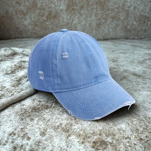 SALTY Everyday Vintage Baseball Caps for Men Stylish & Women Blue - Image 5