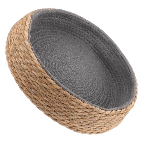 COLLBATH Rundes Gewebtes Katzen- Hundebett Natürliches Korbgeflecht...
