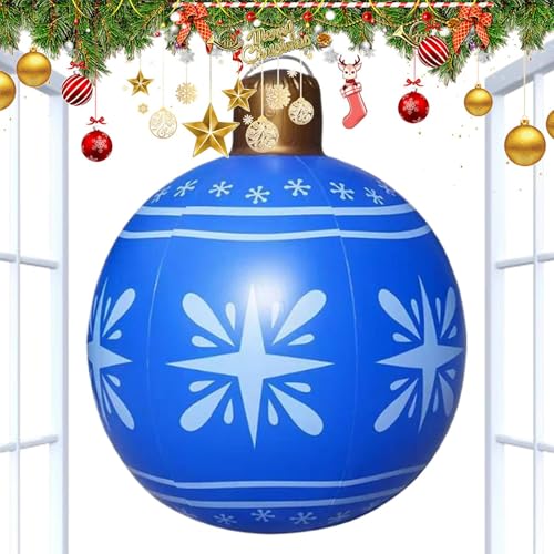 Esferas de vacaciones al aire libre - Juego de decoraciones navideñas inflables, bolas festivas resistentes a la intemperie | Exhibición de eventos de jardín de porche de árbol de césped de patio para