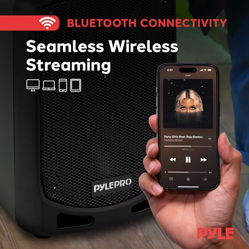 image for Pyle Bluetooth Karaoke PA Speaker - Indoor / Outdoor Portable Sound Sy