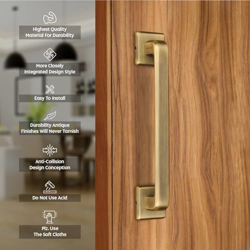 Image of LAPO Cool Door Handles for Main Door | Main Door Handle | Door Handle | Zinc Alloy(10 Inches- Pack of 1) Antique Finish