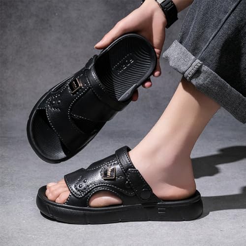Premium Comfort Faux Leather-look Flip-back Convertible Outdoor EVA Sandals Sildes Summer Slippers For Men Indoor Footwear3