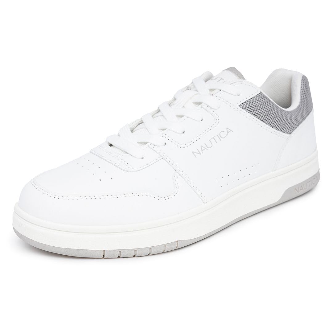 Nautica Men's Casual Lace-Up Sneakers, Stylish Oxford Walking Shoes - Lightweight, Comfortable, Versatile Everyday Footwear