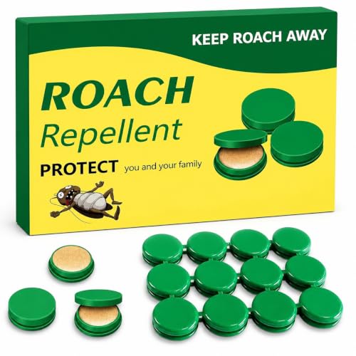 Image of GwernKB Cockroach Trap for Kitchen, 12 Pack Cockroach Repellent Bait Cups for Home, Roach Trap for Cabinets, Under Sink & Behind Appliances, Odorless Compact Control Bait Stations