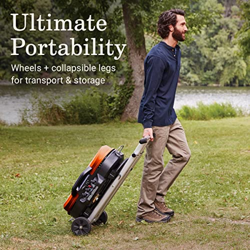 Image of Coleman RoadTrip 285 Portable Stand-Up Propane Grill with 3 Adjustable Burners & Instastart Ignition, 20,000 BTUs of Power for Outdoor Cooking, Camping, Tailgating, Grilling, BBQs, & More