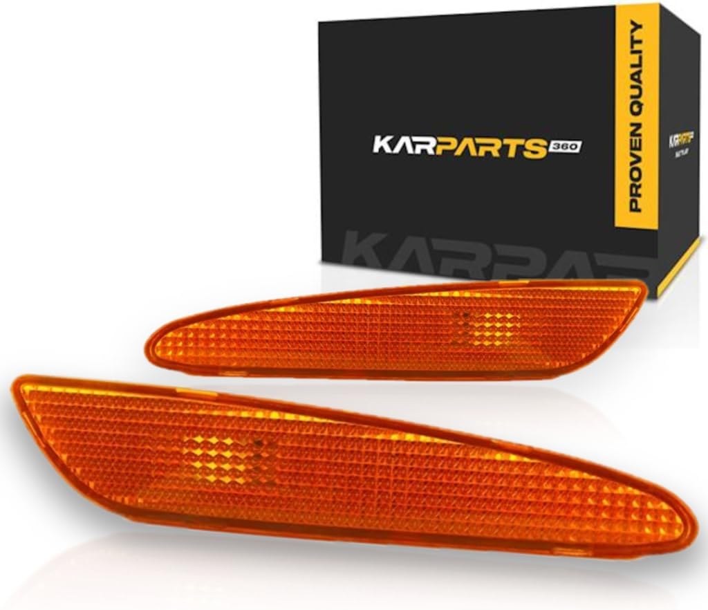CarLights360 For Chevy Corvette Side Marker Light 2005-2013 Driver and Passenger Side | Pair Front GM2550196, GM2551196