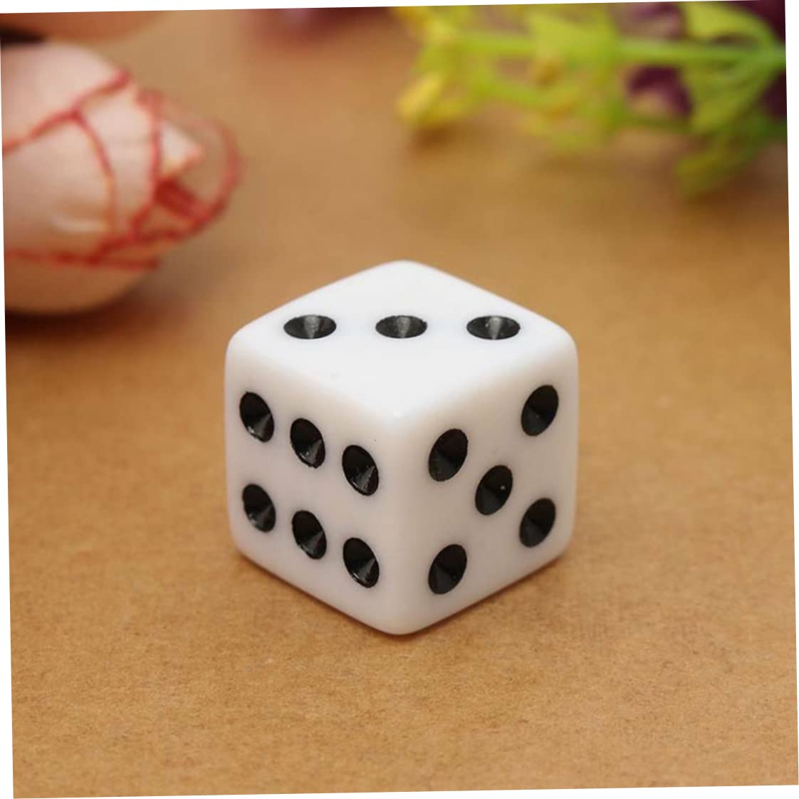100 Pezzi da Dadi Bianchi da 8 mm Set di Dadi Bianchi con Punti Neri cubi da Gioco da Date a 6 da Faccia a 6 Lati per Le Forniture per Le Forniture per Feste