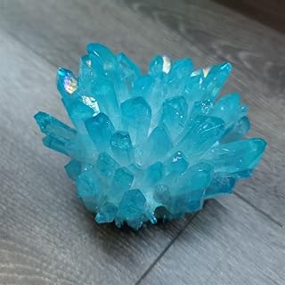 Specimen Mineral Natural Clear Quartz Crystal Cluster Electroplating Healing Raw Stone Raw Stone Home Decoration Ornamental Stone Healing Stone (Size : 400-500g)