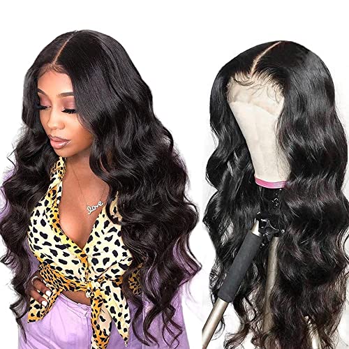 Body Wave Lace Front Wigs Human Hair for Black Women 13x4 HD Transparent Glueless 180% Density Brazilian Virgin Human Ha