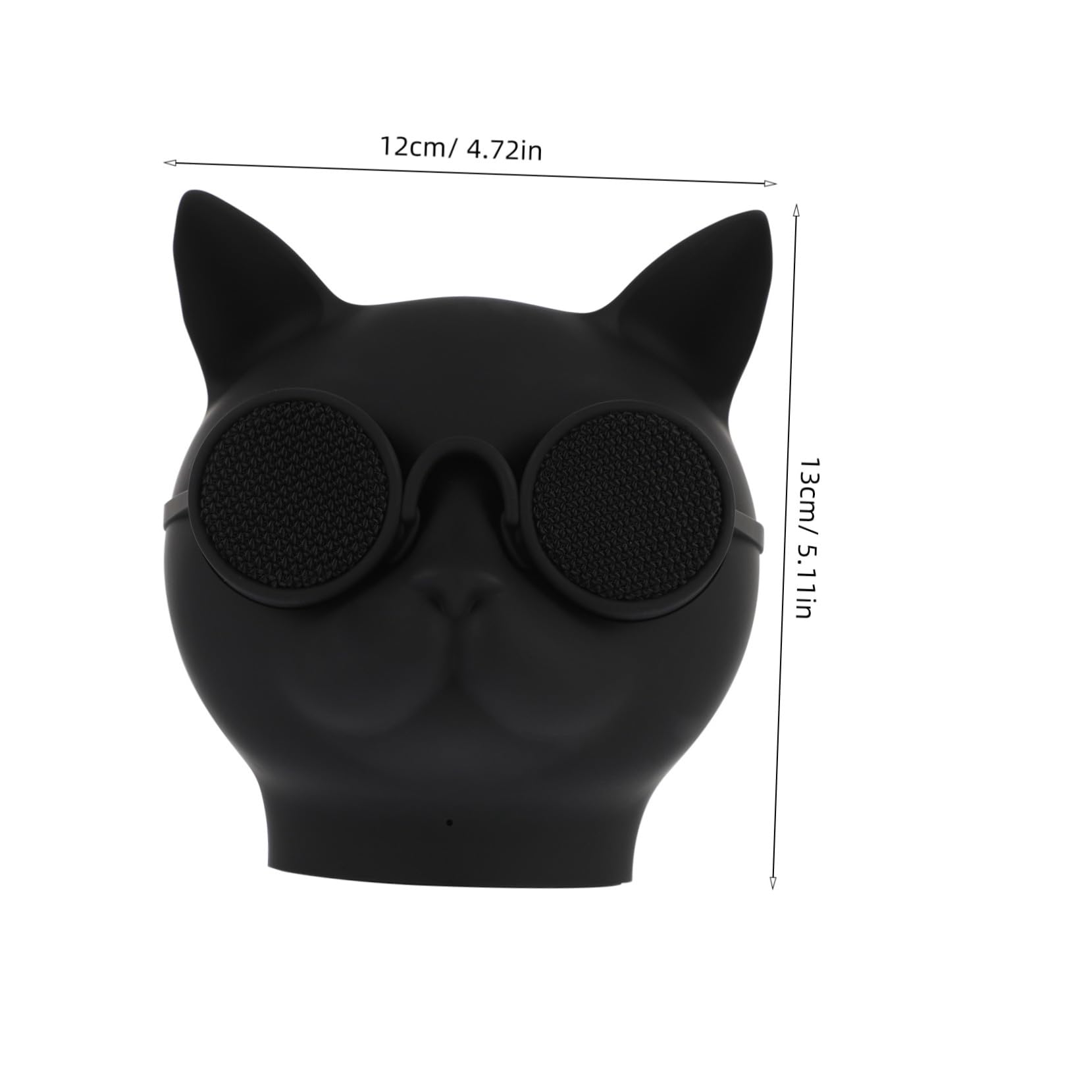 Altavoz 1500 Forma Portátil Cabeza de Inalámbrico de Gato Negro Mah