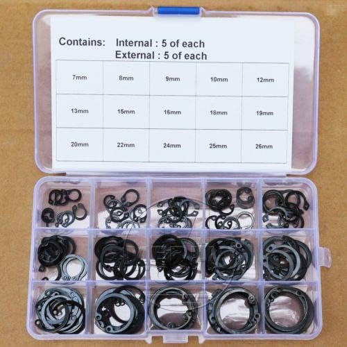 30 kinds of Steel Circlip Retaining Ring Snap Ring Assortment Kit