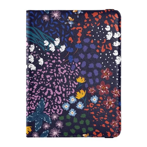 Custodia per passaporto per donne e uomini per da viaggio con blocco RFID colorato con piccolo motivo floreale Colorato Taglia unica Casual