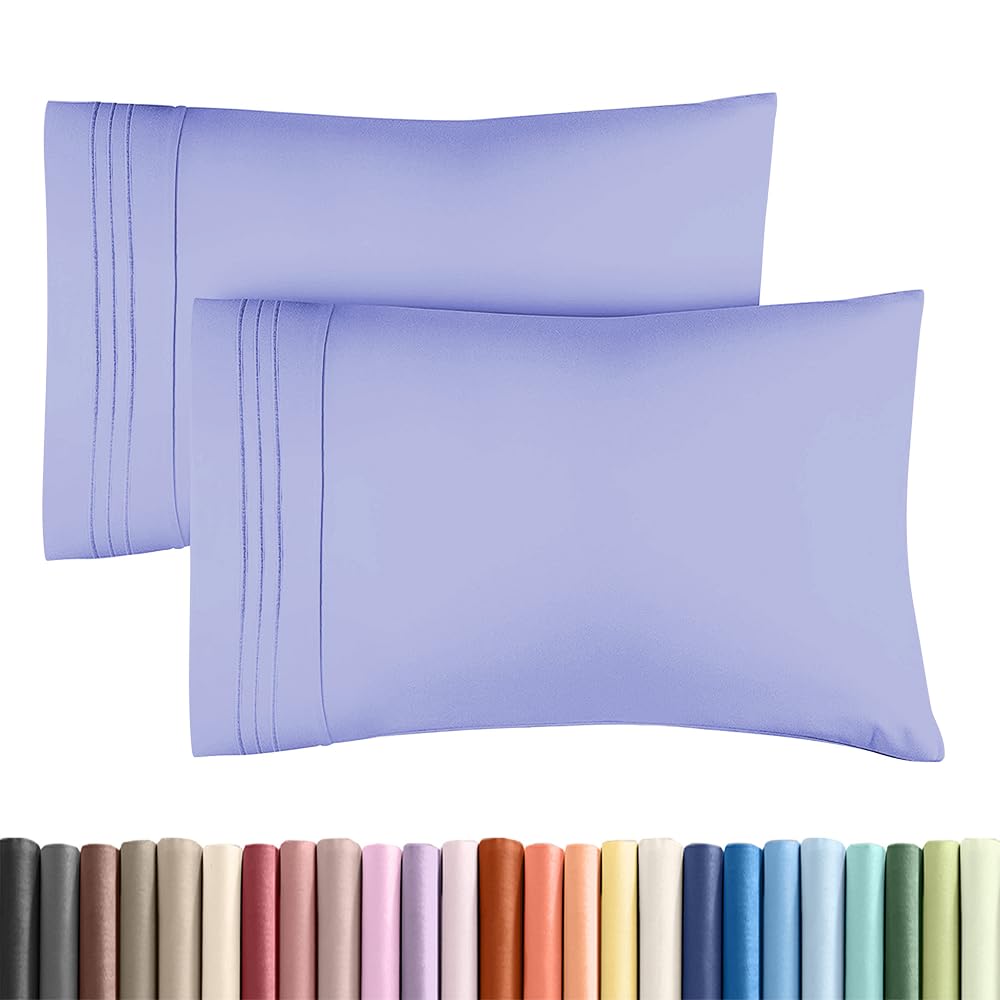 Standard Pillow Cases Set of 2 - Ultra-Soft Hotel Quality Pillowcase Covers - Comfy & Wrinkle Free - Stain and Fade Resistant - Machine Washable