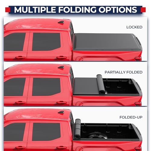 Image of MOSTPLUS 6FT Roll-Up Soft Vinyl Truck Bed Tonneau Cover Compatible with 2016-2023 Toyota Tacoma Standard Short Model On Top Fleetside Cargo Bed 72Inch