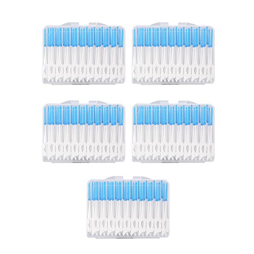 Floss Soft massage toothpick Interdental Brush Elastic Massage Gum Toothpick Oral Hygiene Care Tools (200pcs(Pack of 5))
