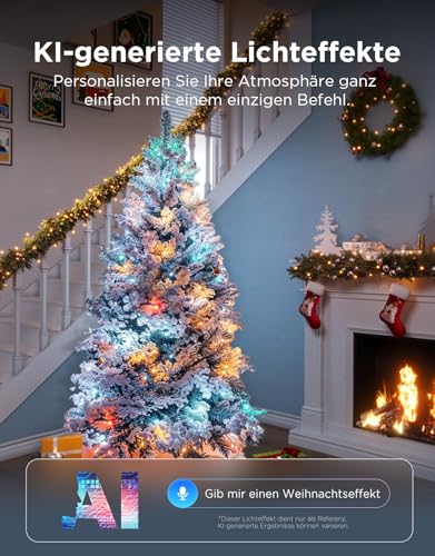 Govee RGBWIC Weihnachtsbeleuchtung 20m, Kompatibel mit Alexa, grünes Kabel – Ansicht 5