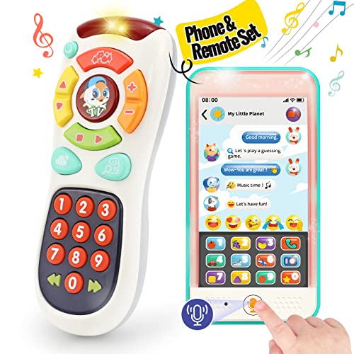 Image of Toys for 1 Year Old Boy Toys, 2PCS Phone & Remote Control Pack, 1 Year Old Girl Gifts Baby Toys 12-18 Months Baby Toys 6-12 Months, Toys for 1 + Year Old Boy Toys for 1 + Year Old Girl Boy