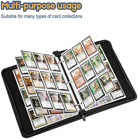Donaiwads Trading Card Binder 900 Pockets Card Collector Album 9 Pockets Holder Sleeve Pages Card Book Storage Portable Organizer Case Gifts for Kids (Green)