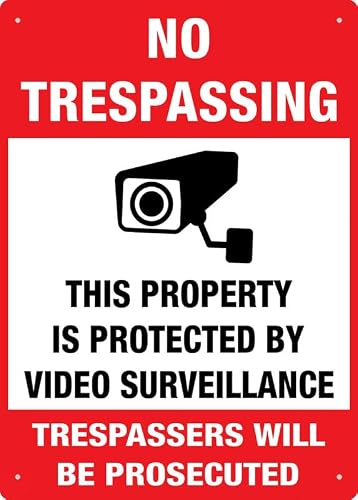 No Trespassing Trespassers Will Be Prosecuted Aluminum Metal Sign 12"x8" For Business/Workplace/Office/Home/Delivery/Road/Garden Use
