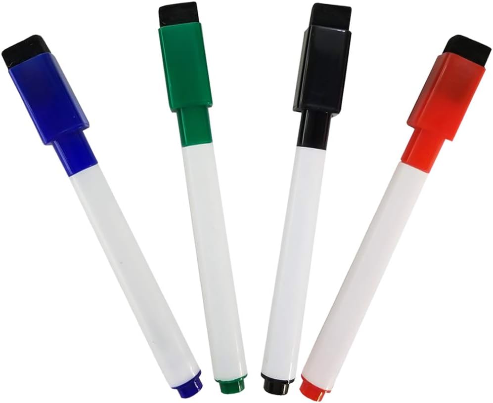 Colored Dry Erase Marker With Fine Tip Magnetic Cap And Eraser On Top Colored Dry Erase Marker With Fine Tip Magnetic Cap And Eraser On Top
