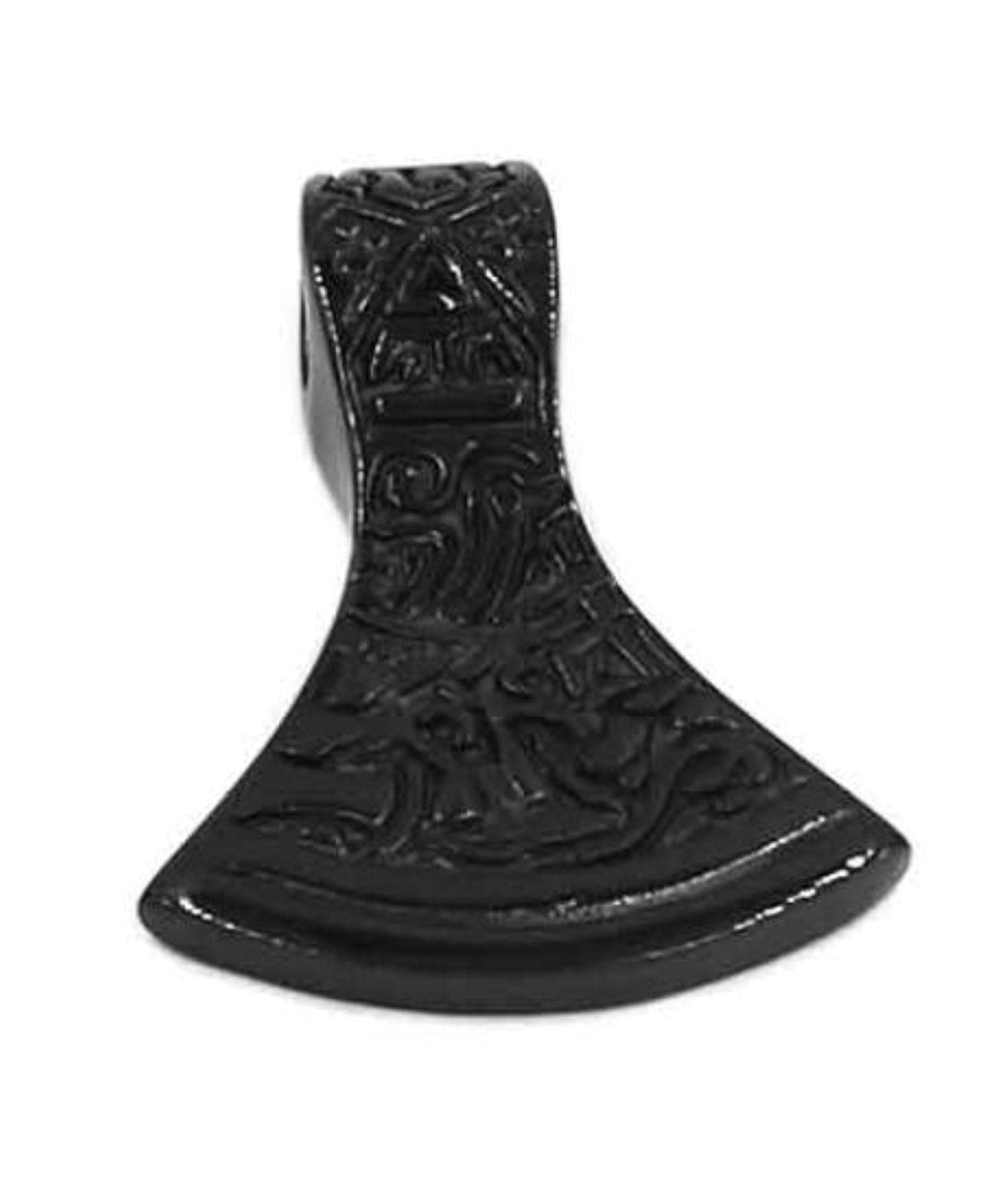 Hcma Men's Black Norse Viking Axe Pendant Stainless Steel Silver Color Thor Hammer Celtic Knot Biker Pendant