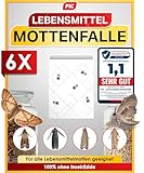 PIC Lebensmittelmotten Falle – 6X Pheromonfallen Motten mit hoher Lockwirkung | Effektive Mottenfalle zur Befallsermittlung - Mottenpapier geruchlos