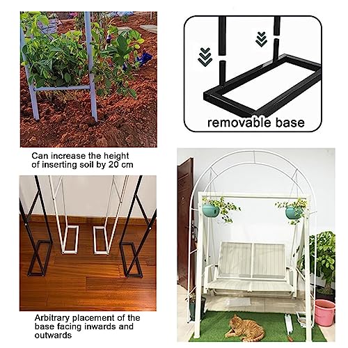 Support d'arche de jardin extérieur durable réglable en métal vert