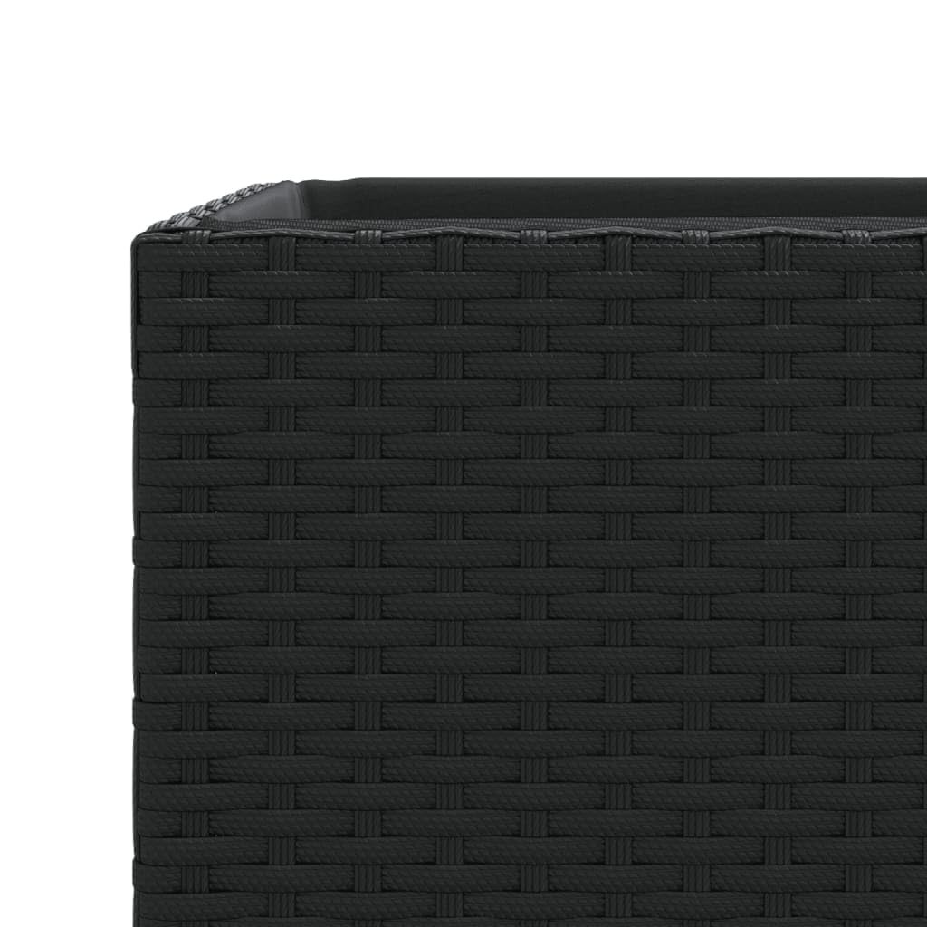 Rantry Pflanzgefäße für den Garten, 3 Stück, schwarz, aus Polyrattan, Pflanzgefäß für den Außenbereich, Gitter-Pflanzgefäß für den Garten