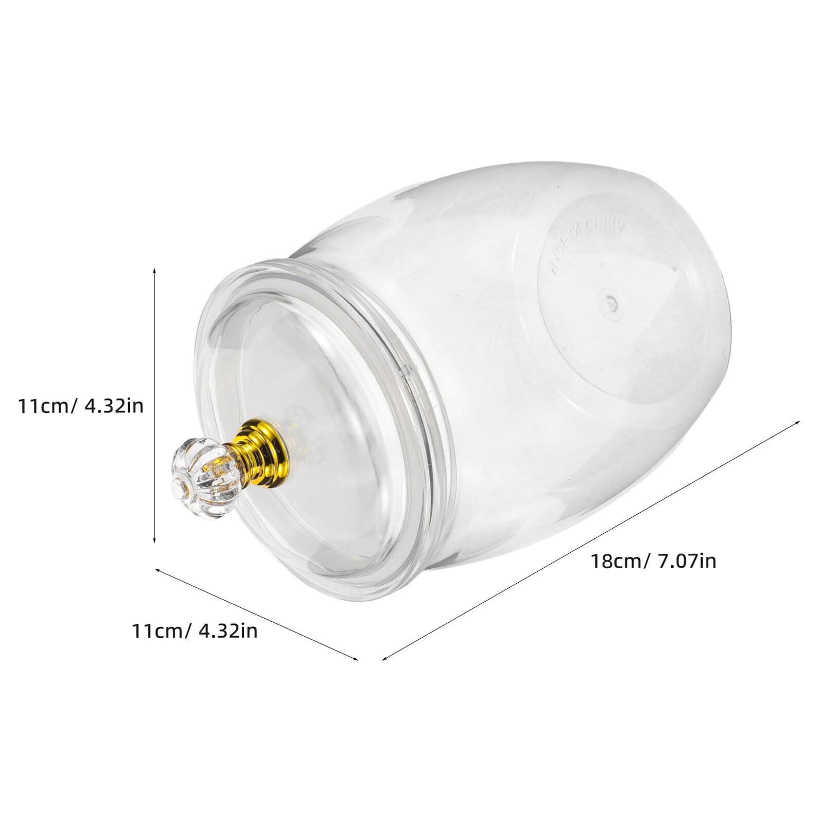 IMIKEYA Barattoli Trasparenti con Coperchio Ermetico da 1,2l Set di 2 in Plastica Contenitori per Caramelle e Snack per Buffet e Viaggi