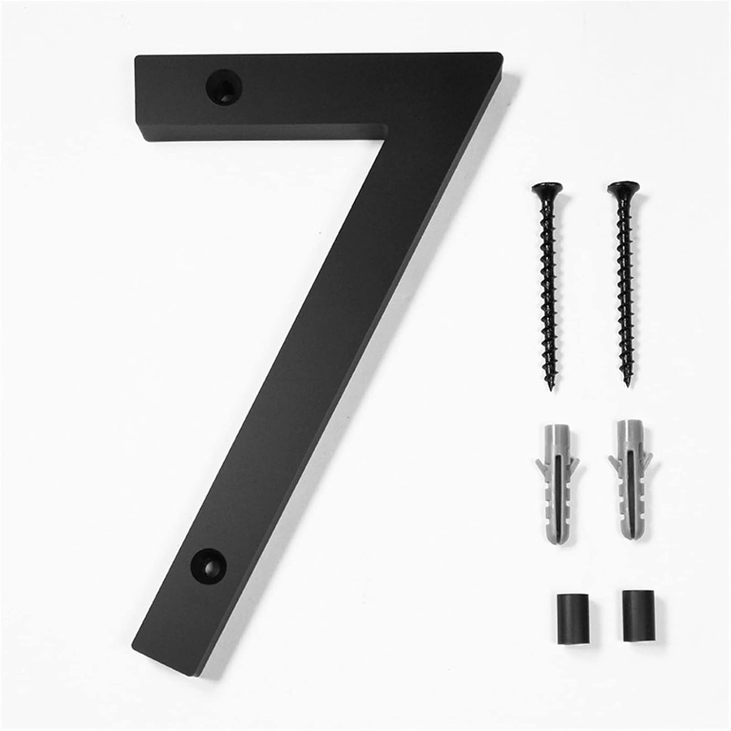 House Number 152mm Floating House Numbers Outdoor Street Address Sign Plates 6” Big Black Acrylic Door Numbers for Apartment Yard Mailbox 0-9 (Color : Number 2) (Number 7)