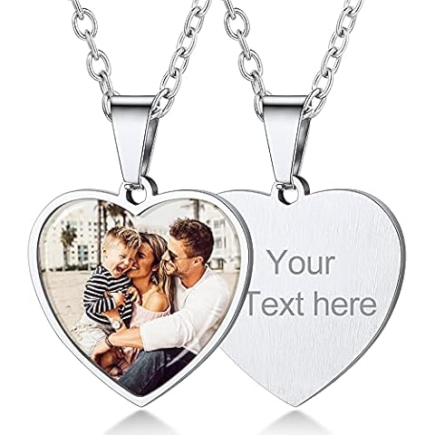 Customised Heart Photo Necklace for Women Cover