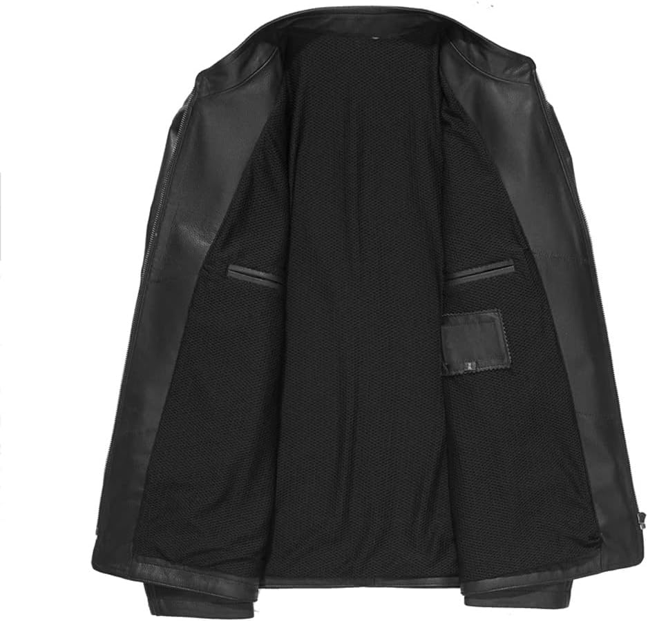 Winter Men's Leather Jacket Coat Warm