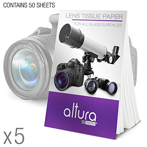 (250 Sheets / 5 Booklets) - Altura Photo Lens Cleaning Tissue Paper +