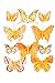 HEITMANN DECO Schmetterlinge mit Clip - Deko 3D, Frühling, Ostern - Verschiedene Größen - 10-teiliges Deko-Set, Orange