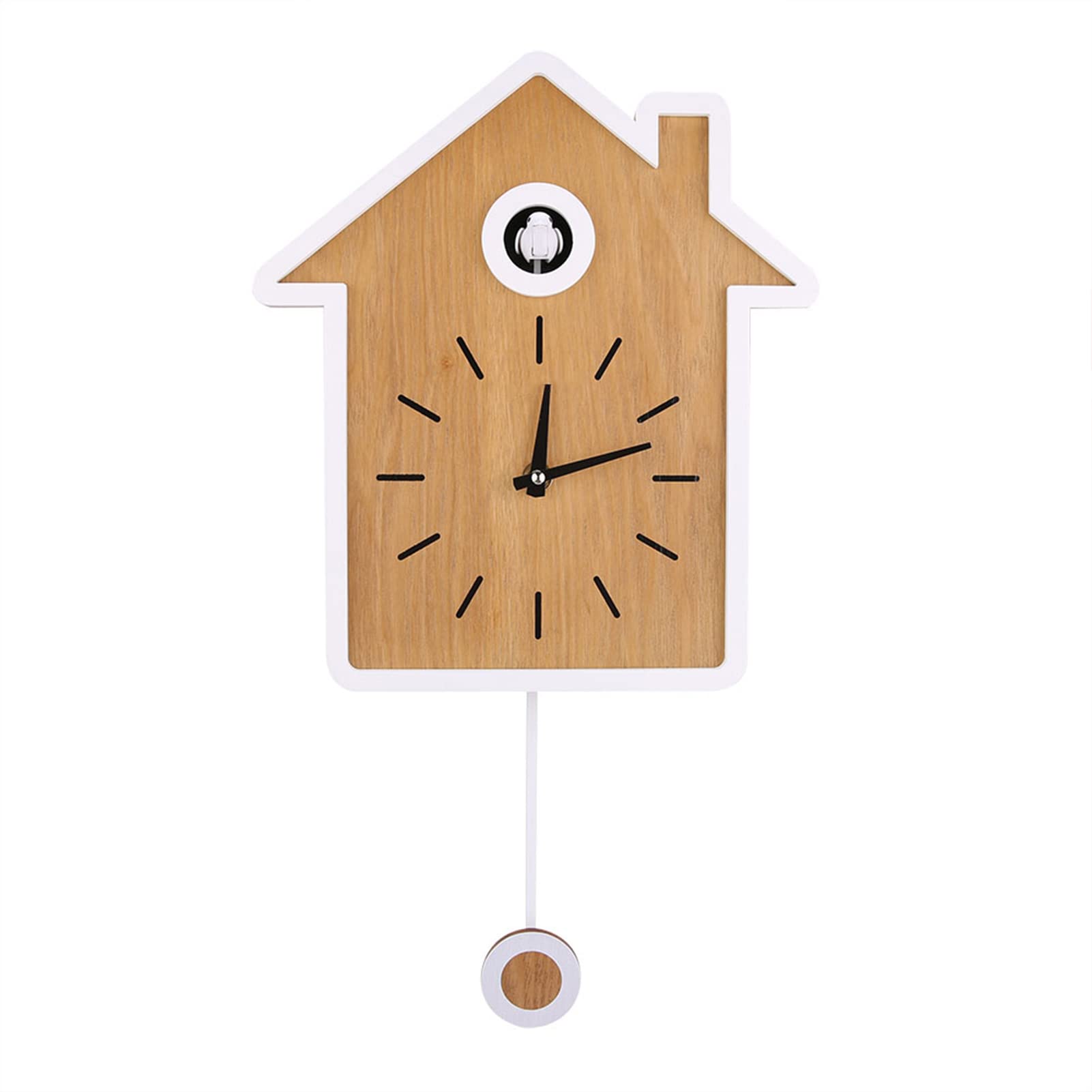 Orologio a cucù Moderno Dal Design in Stile Nordico per L'arredamento della Casa e il Tocco Elegante del Soggiorno (Bianco elegante)