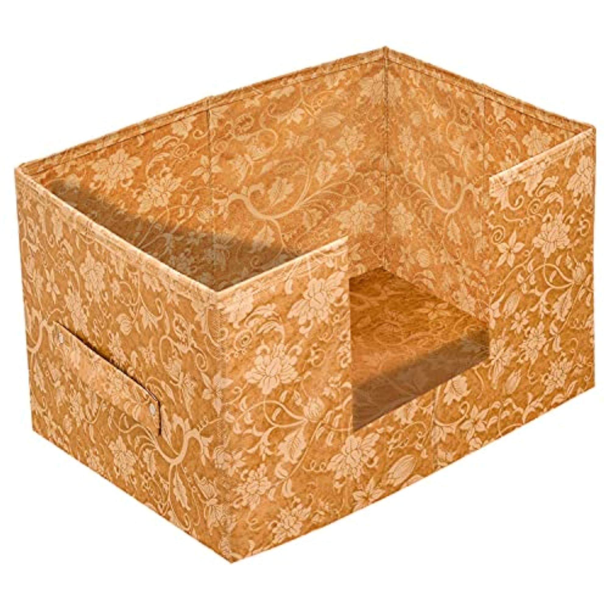 Metallic Flower Print Non-Woven Shirt Stacker Closet Organizer