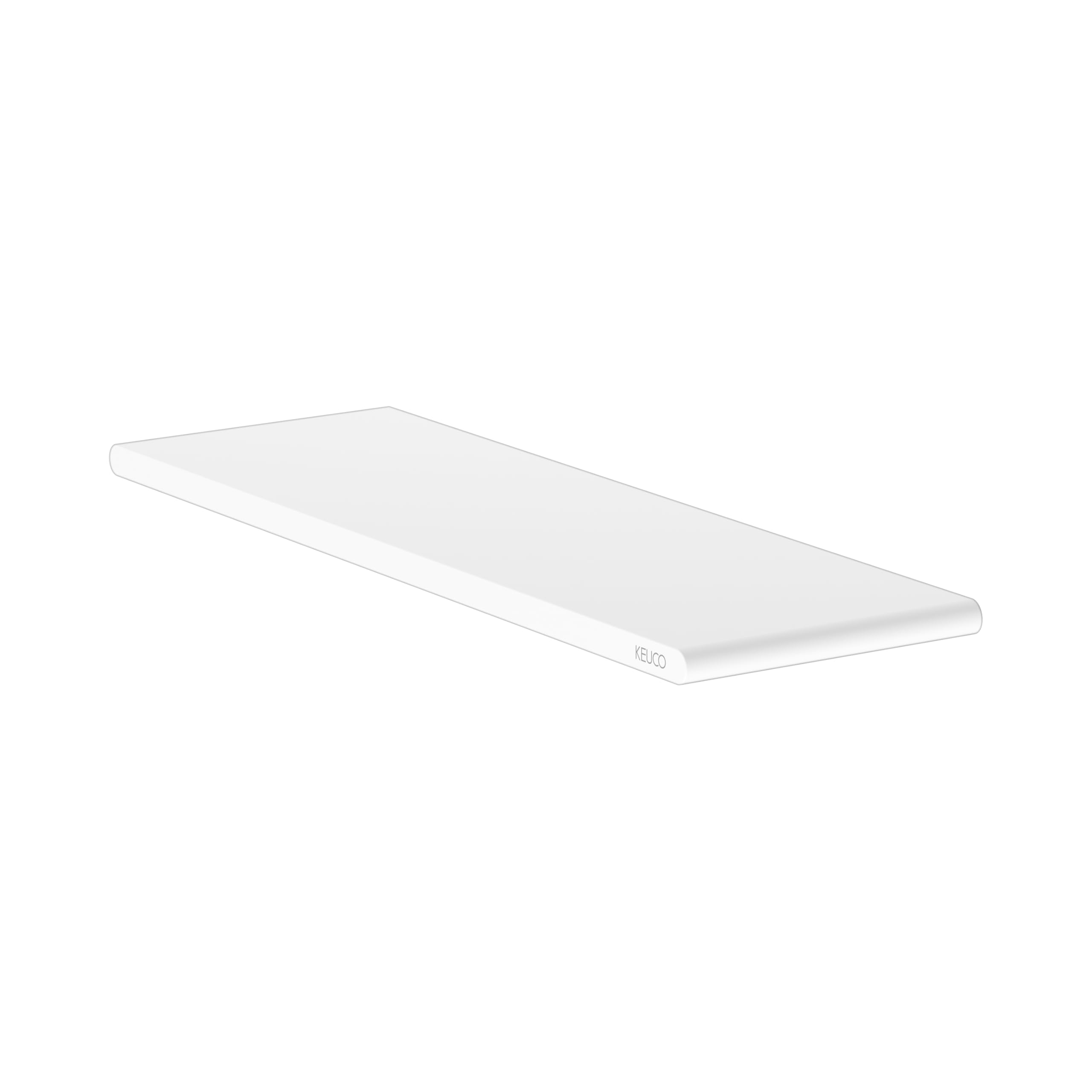 Keuco Rose półka prysznicowa 32,8 cm, bez wiercenia, białe matowe aluminium | Wyprodukowano w Niemczech, z zestawem do klejenia i przykręcania, regałem prysznicowym do klejenia lub przykręcania