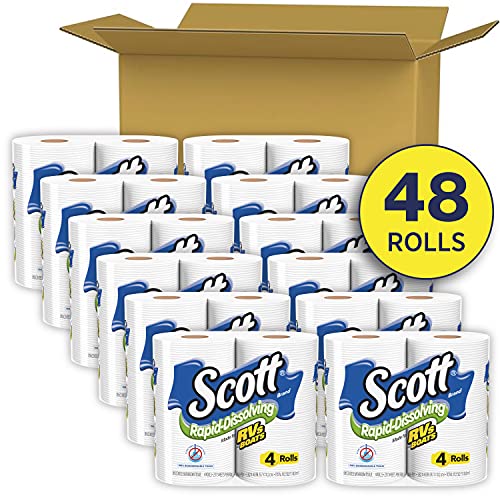 Image of Scott Rapid Dissolving Toilet Paper, 4 Rolls (Pack of 12)